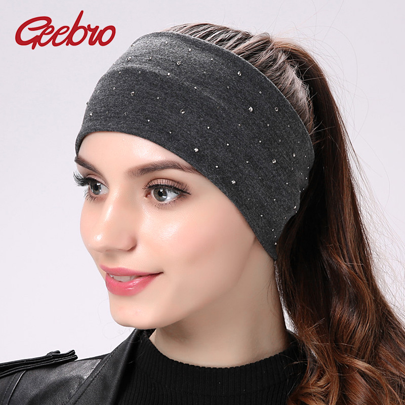 Accessories Brand For Women - Geebro 브랜드 여성용 라인석 머리띠, 패션