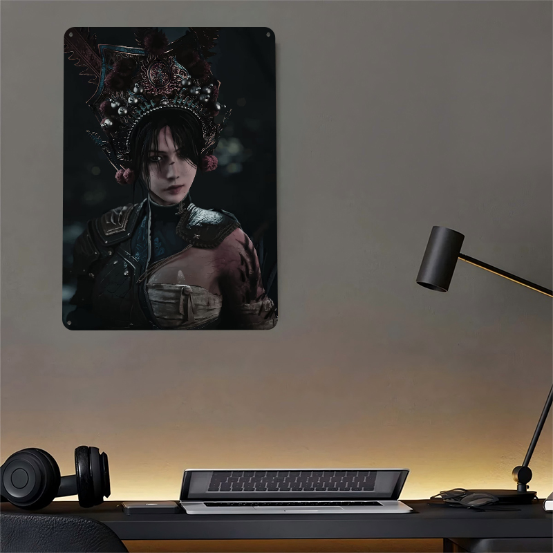 화려한 머리 장식을 한 전사 여인 금속 포스터, 맞춤형 - Women Accessories Poster 리뷰 및 가격