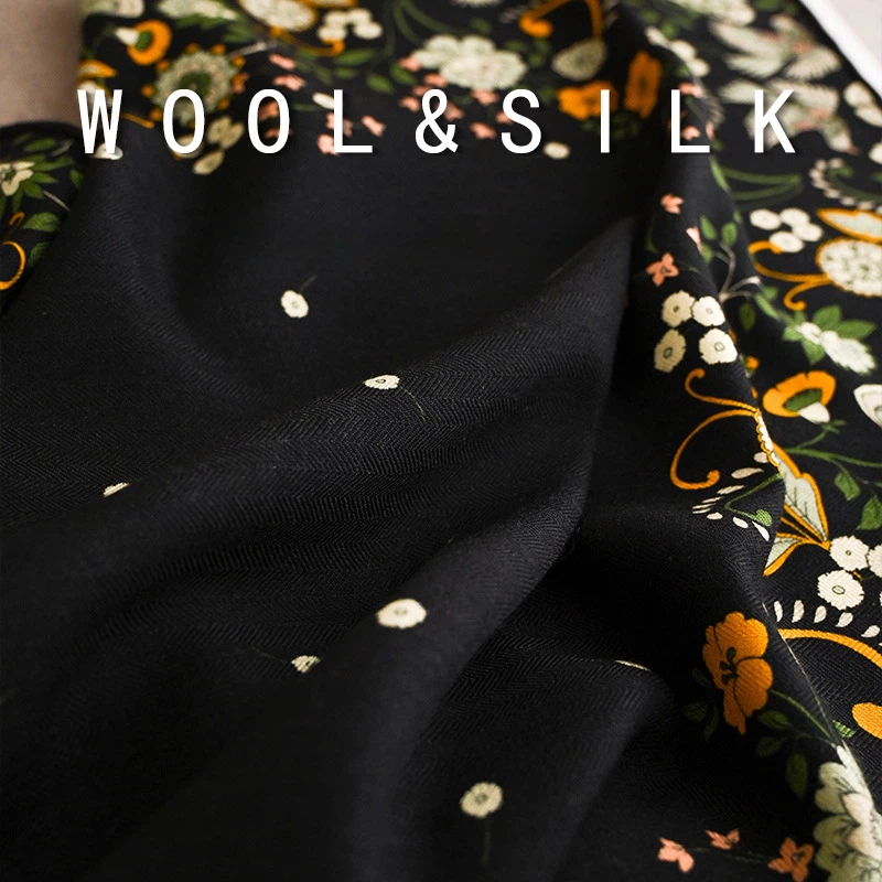 2027 럭셔리 브랜드 여성용 울 실크 블랙 플로럴 스 - Accessories Brand For Women 리뷰 및 가격