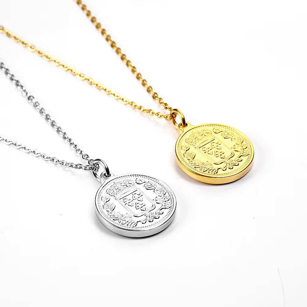 여성용 섬세한 금도금 엘리자베스 여왕 동전 펜던트 목걸 - Coin Necklace Delicate 리뷰 및 가격