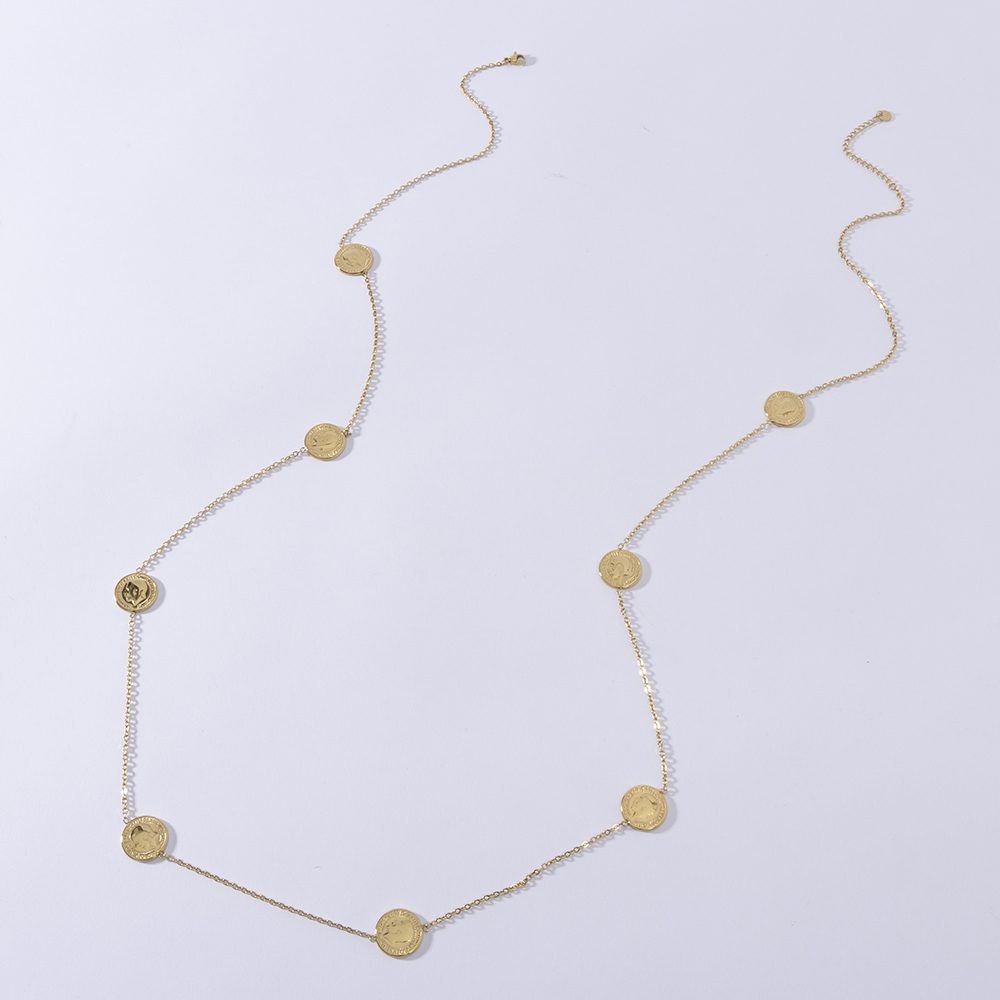 LUIZADA 스테인레스 스틸 세련된 디자인 목걸이 여 - Coin Necklace Delicate 리뷰 및 가격