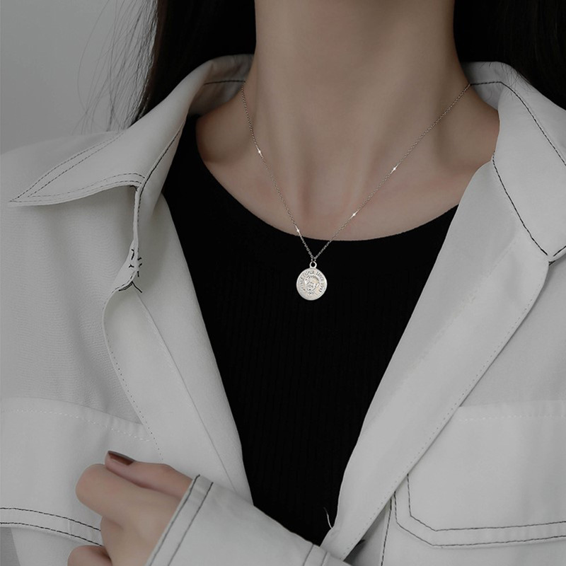 S925 스털링 실버 목걸이, 코인 펜던트가 있는 우아 - Coin Necklace Delicate 리뷰 및 가격