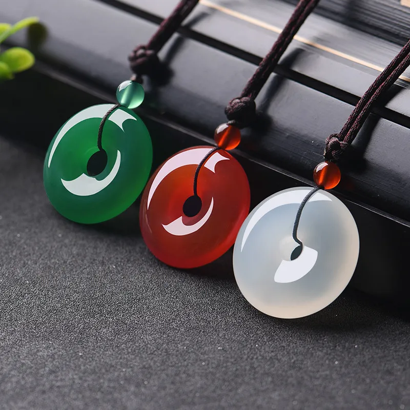 자연 여러 가지 빛깔의 옥 도넛 펜던트 마노 목걸이 패 - Women Accessories Gift 리뷰 및 가격