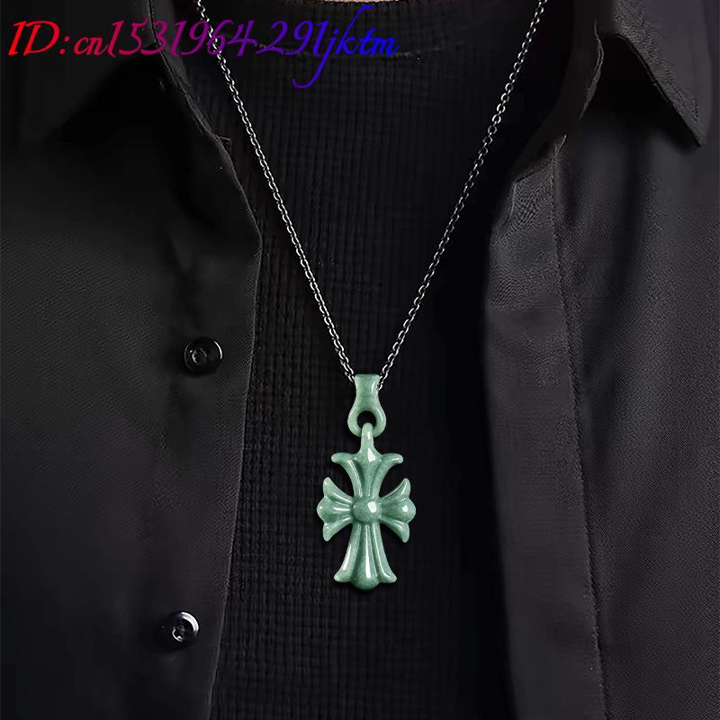 천연 버마산 경옥 십자가 펜던트 목걸이 주얼리 디자이너 - Women Accessories Gift 리뷰 및 가격