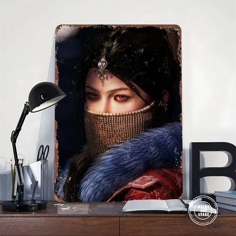 붉은 눈을 가진 신비한 여인 양철 포스터 맞춤형 벽 예 - Women Accessories Poster 리뷰 및 가격