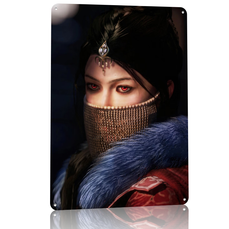 붉은 눈을 가진 신비한 여인 양철 포스터 맞춤형 벽 예 - Women Accessories Poster 리뷰 및 가격