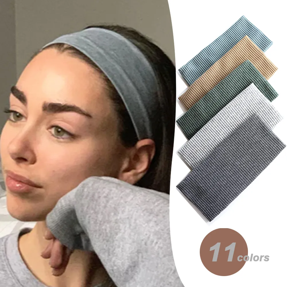 여성 솔리드 컬러 머리띠 요가 뜨개질 탄성 헤어 밴드  - Women'S Yoga Accessories 리뷰 및 가격
