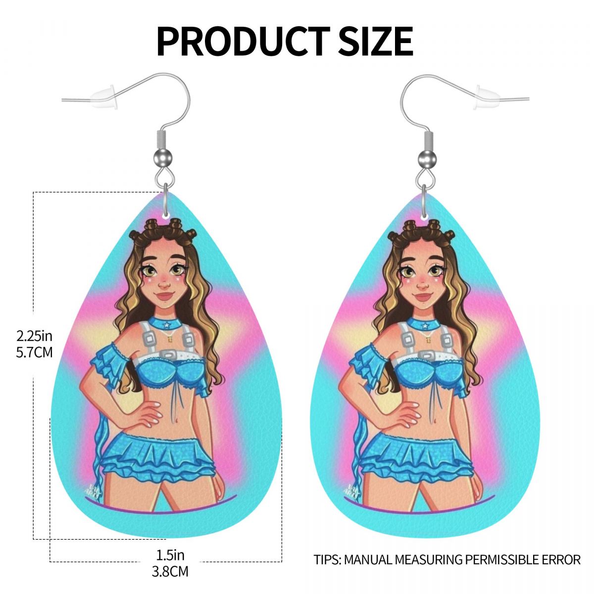 맞춤형 E-에밀리아 멜렌스 가죽 눈물방울 귀걸이 여성용 - Women Accessories Poster 리뷰 및 가격
