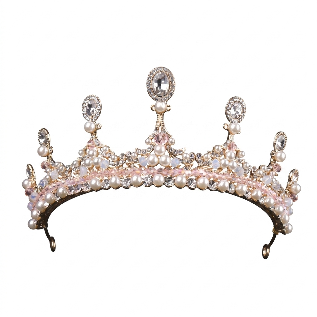 신부 왕관 헤드피스 라인스톤 진주 하프 크라운 웨딩드레 - Women'S Wedding Accessories 리뷰 및 가격