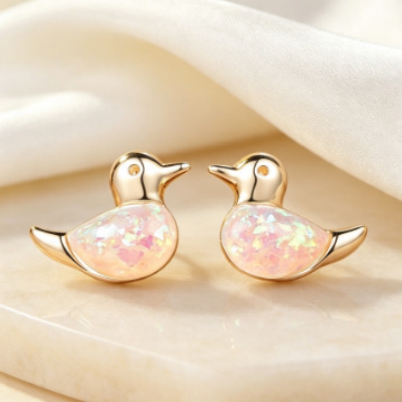 한국의 귀여운 노란 오리 흰색 호주 보물 귀걸이, 작고 - Women'S Accessories Australia 리뷰 및 가격