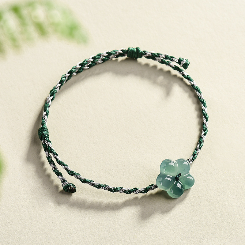 버마산 경옥 꽃 팔찌 천연 옥 참 장식 패션 액세서리  - Women Accessories Gift 리뷰 및 가격
