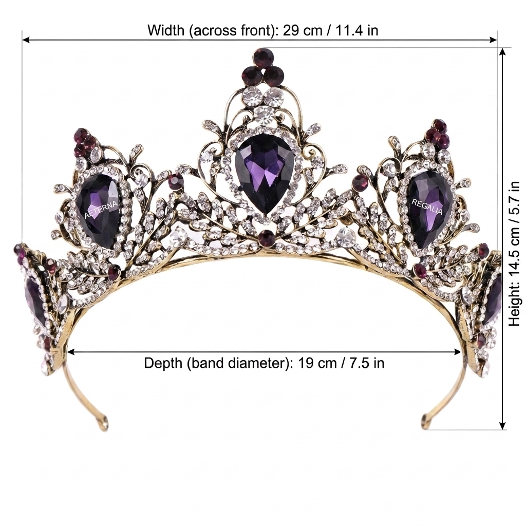 크라운 헤드피스 경량 바로크 크라운 웨딩 신부 파티 액 - Women'S Wedding Accessories 리뷰 및 가격