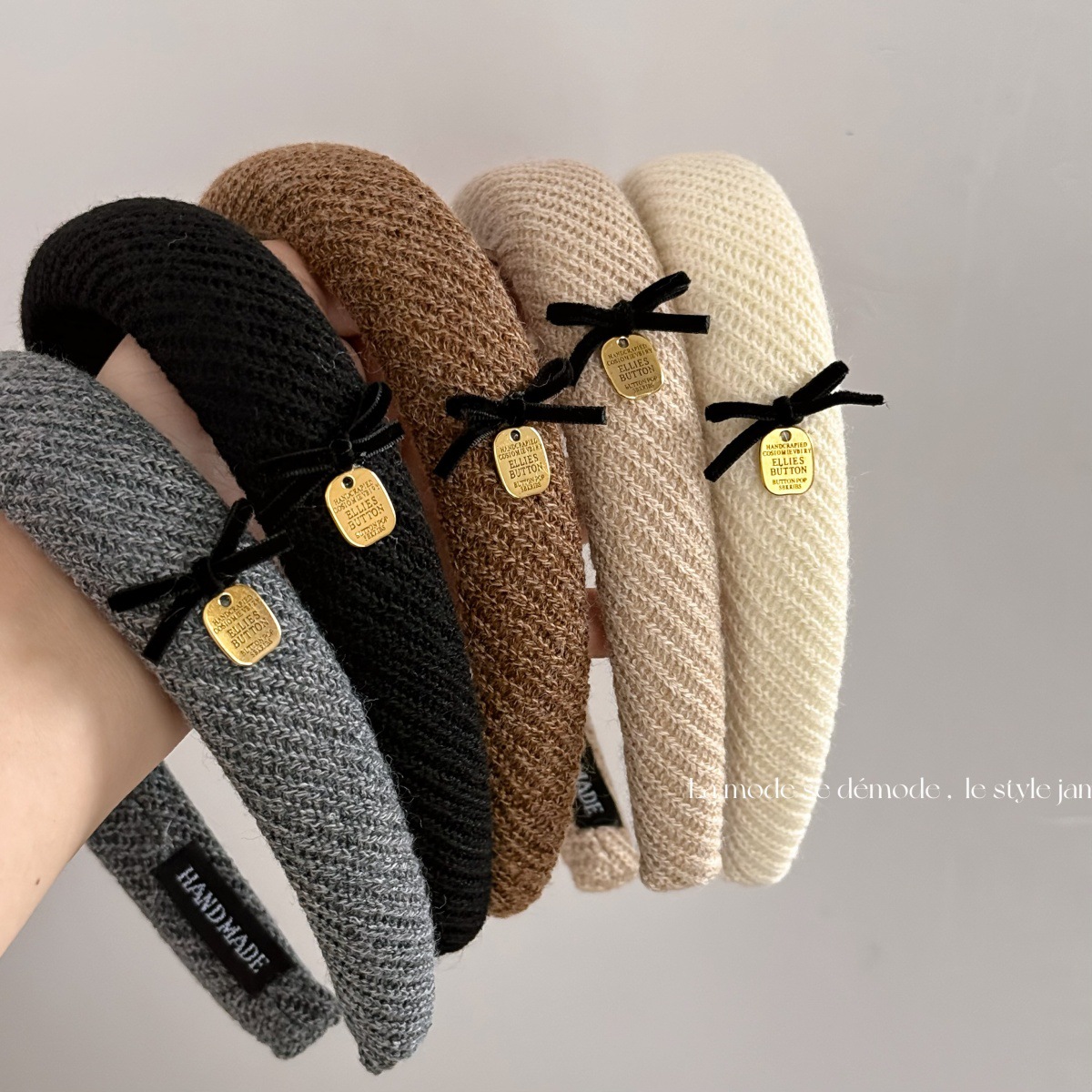 브랜드 뉴 젠틀 브라운 패브릭 머리띠 보우 하이 두개골 - Accessories Brand For Women 리뷰 및 가격