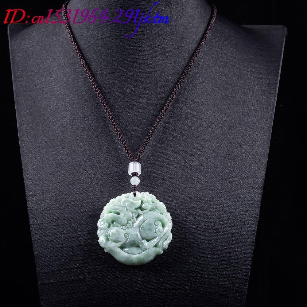 천연 미얀마 경옥 픽시우 펜던트 목걸이 조각된 부적 패 - Women Accessories Gift 리뷰 및 가격